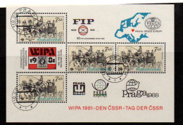 CZECHOSLOVAKIA - 1981- WIPA SOUVENIR SHEET FINE USED - Ungebraucht