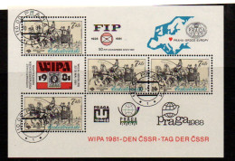 CZECHOSLOVAKIA - 1981- WIPA SOUVENIR SHEET FINE USED - Unused Stamps
