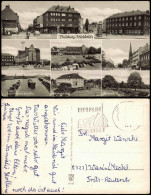 Meiderich-Beeck-Duisburg Mehrbild-AK Meiderich Postamt, Bahnhof, Straßen 1961 - Duisburg