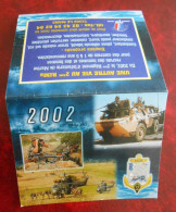 72 Sarthe Calendrier De Poche 2002   REGIMENT D INFANTERIE DE MARINE 2 RIMA  LE MANS Sarthe Militaire - Petit Format : 2001-...