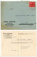 Germany 1935 Cover & Letter; Bockhorst über Borgholzhausen - Carl Köthe, Lederfabrik; 12pf. 1st Putsch 12th Anniversary - Lettres & Documents