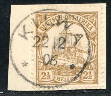 REF093 > COLONIES ALLEMANDE - AFRIQUE ORIENTALE < Yv N° 22 Ø Sur Fragment < Oblitéré Dos Visible - Used Ø - Duits-Oost-Afrika