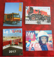 72 Sarthe Lot 4 Calendriers De Poche POMPIERS LE MANS Centre  Intervention Degre Année 2011, 2015, 2017,2018, Calendrier - Small : 2001-...