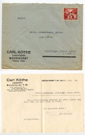 Germany 1936 Cover & Letter; Bockhorst über Borgholzhausen - Carl Köthe, Lederfabrik; 12pf.+6pf. Alpine Highway - Covers & Documents