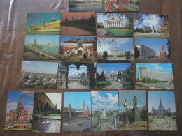 MOSCOU  SET DE 20 CARTES POSTALES DE 1985 - Russia