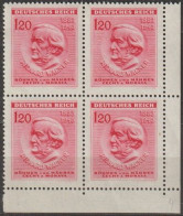 25/ Pof. 109, Corner 4-block, Print Plate 4 - Unused Stamps
