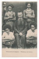 PAPOUASIE - NOUVELLE-GUINEE - MISSIONNAIRES DU SACRÉ-COEUR D'ISSOUDUN - MISSIONNAIRE ET INDIGÈNES - Papua New Guinea