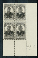 GUYANE Félix Eboué Bolc De 4 Coin Daté 30.4.45 ** MNH SUPERBE - 1945 Gouverneur-Général Félix Éboué