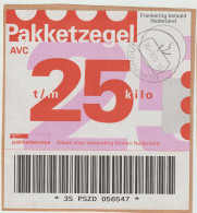 Nederland Pakketzegel Tot 25 Kilo  Gebruikt   - Altri & Non Classificati