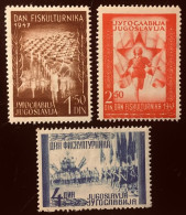 YUGOSLAVIA  1947 463 A 465 ** - Unused Stamps