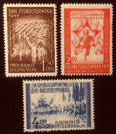 YUGOSLAVIA  1947 463 A 465 ** - Neufs