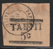 TAHITI - N°4A Obl Fragment (1884) 5c - Usados