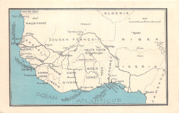 GUINEE Sénégal Carte De L'AOF Afrique Occidentale Française Burkina Hauta Volta Cote D'Ivoire (Scans R/V) N° 27 \ML4058 - French Guinea