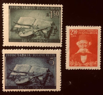 YUGOSLAVIA 1947 475 A 477 ** - Unused Stamps