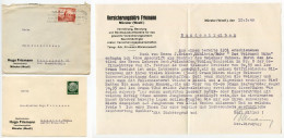 Germany 1940 Cover & Letter; Münster - Hugo Friemann, Bezirksdirektor; 12pf. Leipzig, Old Town Hall; Slogan Cancel - Lettres & Documents