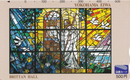 Japan Prepaid Libary Card 500 - Church Window - Giappone