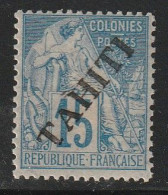 TAHITI - N°12 * (1893) 15c Bleu - Nuevos