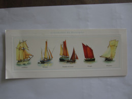 GREEMENTS DE BRETAGNE CARTE DE 23CM X 9CM - Voiliers