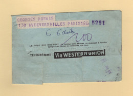 Telegramme Via Western Union - 1956 - Brooklyn Paris - 1921-1960: Moderne