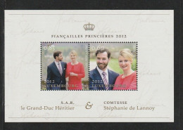 2012 " FIANCAILLES PRINCIERES " Sur Bloc Du Luxembourg Neuf ** MNH. A Saisir !!! - Blokken & Velletjes