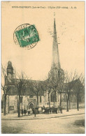 41 COUR-CHEVERNY. L'Eglise Bien Animée 1913 - Cheverny