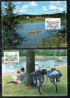 ALAND 1992 KAYAKING COMPLETE SET SERIE COMPLETA MAXI MAXIMUM CARD CARTE - Aland