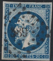 EMPIRE - No 14 - OBLITERATION PC389 - BEZIERS - HERAULT. - 1853-1860 Napoléon III