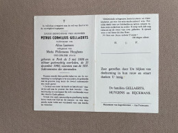 GELLAERTS Petrus Cornelius °PERK 1888 +PERK 1960 - LAUWERS - HUYGHENS - RIJCKMANS - Oud-Strijder 1914-18 - Décès