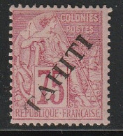 TAHITI - N°17 * (1893) 75c Rose - Nuovi