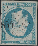 EMPIRE - No 14 - OBLITERATION PC854 - CHINON - INDRE ET LOIRE. - 1853-1860 Napoléon III.