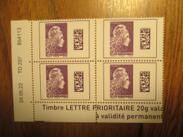 2022 Bloc De 4 Marianne Engagée - International - Philaposte Coin Daté 24/05/2022 Neuf ** MNH ( Réf 2024-62 ) - Unused Stamps