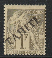 TAHITI - N°18 * (1893) 1fr Olive - Signé - - Unused Stamps