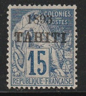 TAHITI - N°24 * (1893) 15c Bleu - Unused Stamps