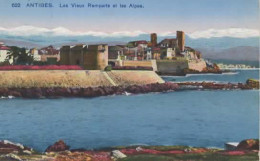 ANTIBES, LES REMPARTS ET LES ALPES  COULEUR  REF 16029 - Antibes - Les Remparts