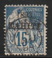 TAHITI - N°24 Obl (1893) 15c Bleu - Usados