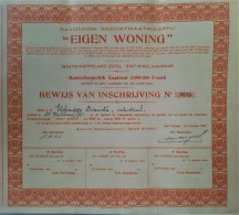 Naamlooze Kredietmaatschappij 'Eigen Woning' - Bewijs Van Inschrijving  - Verbrugge Evariste - Sint Niklaas - 1929 - Other & Unclassified