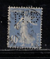 FRANCE Scott # 180 Used - With MB Perfin - Gebruikt