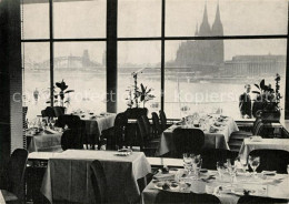 73335529 Koeln Rhein Rheinterrasse Am Tanzbrunnen Restaurant Blick Auf Koelner D - Köln