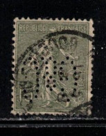 FRANCE Scott # 139 Used - With G&C Perfin - Oblitérés