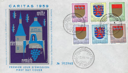 Luxembourg - Luxemburg - Lettre FDC   CARITAS    Armoiries - FDC