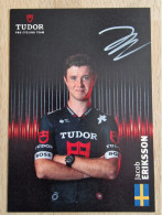 Card Jacob Eriksson - Team Tudor - 2024 - Original Signed - Cycling - Cyclisme - Ciclismo - Wielrennen - Cycling