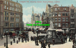 R622718 Ludgate Hill. Showing Queen Annes Statue. London. Aldwych Series. W. H. - Andere & Zonder Classificatie