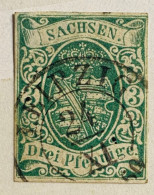 Saxe / Sachsen YT N° 6 Oblitéré/used Cachet De Leipzig - Saxony