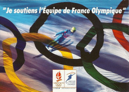 *CPM - "je Soutiens L'Equipe De France Olympique" - Alberville 92 - Saut à Ski - Olympische Spiele