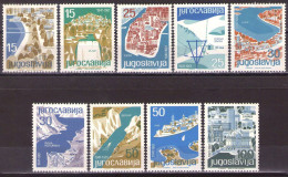 Yugoslavia 1962 - Tourism - Tourist Cities - Mi 994-1002 - MNH**VF - Nuevos