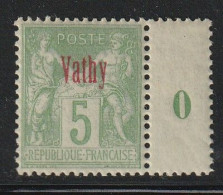 VATHY - N°2 * (1893-1900) 5c Vert-jaune "n/b" - Nuovi