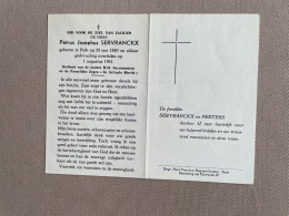 SERVRANCKX Petrus Josephus °PERK 1889 +PERK 1961 - PEETERS - Décès