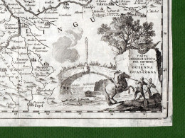 ST-FR GUYENNE & GASCOGNE Governo Di Guienna E Guascogna 1712~ Cm. 44,5 X 35 - Estampes & Gravures