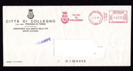 Stemmi, Comuni E Città, Collegno, Carmagnola (d), Chivasso, Moretta (e), 5 Buste 1 Cartolina, Ema,meter,freistempel - Covers