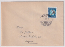 Zuschlagsausgaben Zumst. 28 / Mi. 495 Auf Brief Mit Sonderstempel St. Moritz V. Olympische Winterspiele - Briefe U. Dokumente